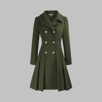 Dami - Classy Double Button Long Sleeve Coat - Image 12
