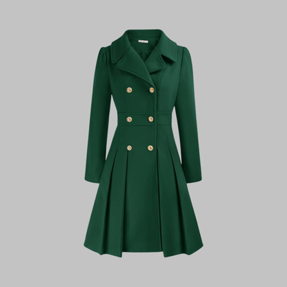 Dami - Classy Double Button Long Sleeve Coat - Image 13