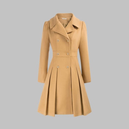 Dami - Classy Double Button Long Sleeve Coat - Image 14