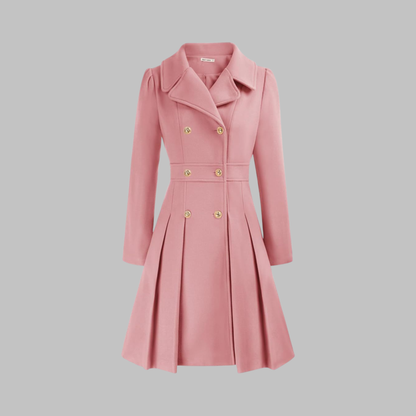 Dami - Classy Double Button Long Sleeve Coat - Image 15
