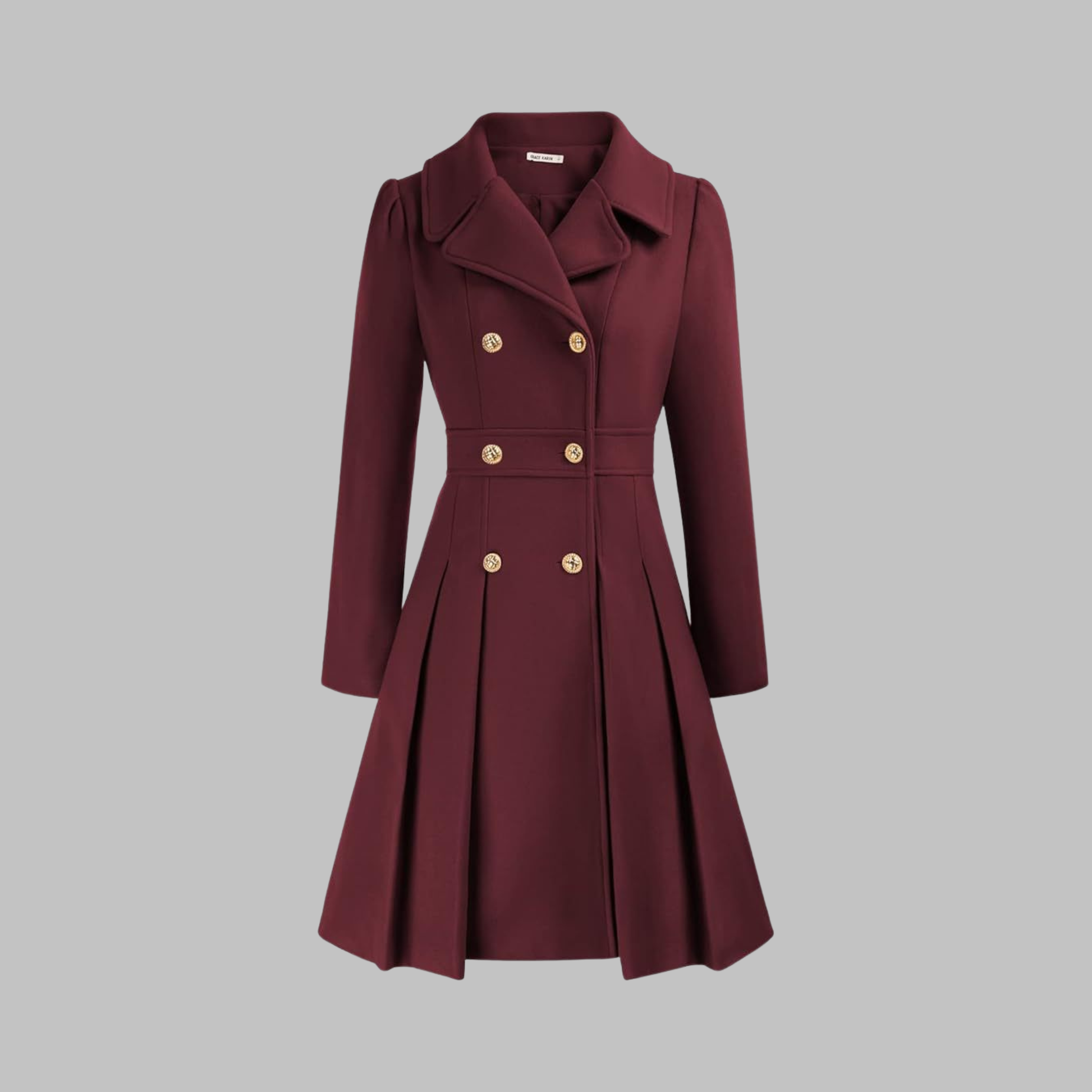 Dami - Classy Double Button Long Sleeve Coat - Image 17