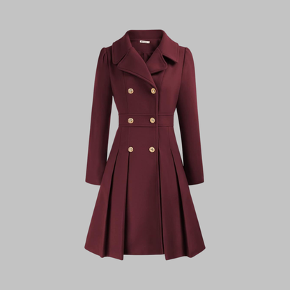 Dami - Classy Double Button Long Sleeve Coat - Image 17