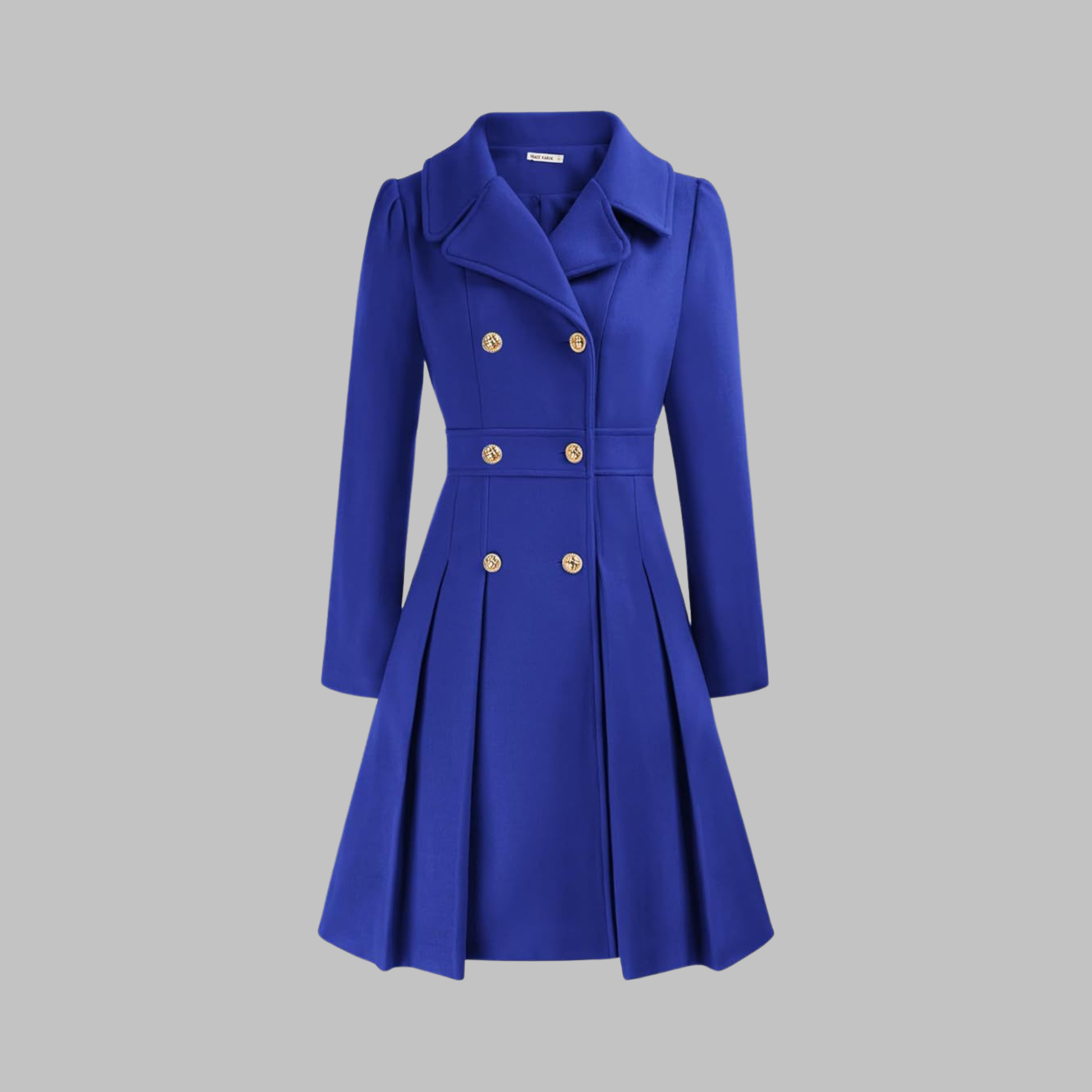 Dami - Classy Double Button Long Sleeve Coat - Image 18