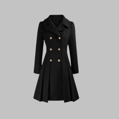 Dami - Classy Double Button Long Sleeve Coat - Image 19