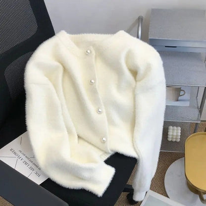 The Knitted Women's Cardigan with Round Neck - Sophie - Image 1
