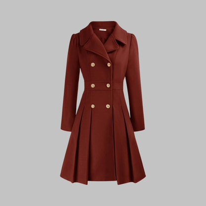 Dami - Classy Double Button Long Sleeve Coat - Image 1