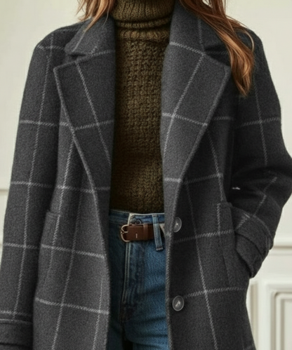 Jennifer Wool Check Coat - Image 5