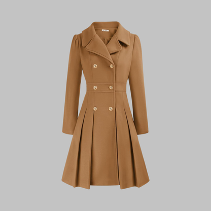 Dami - Classy Double Button Long Sleeve Coat - Image 2