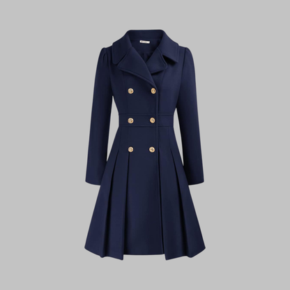 Dami - Classy Double Button Long Sleeve Coat - Image 3