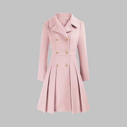 Dami - Classy Double Button Long Sleeve Coat - Image 7