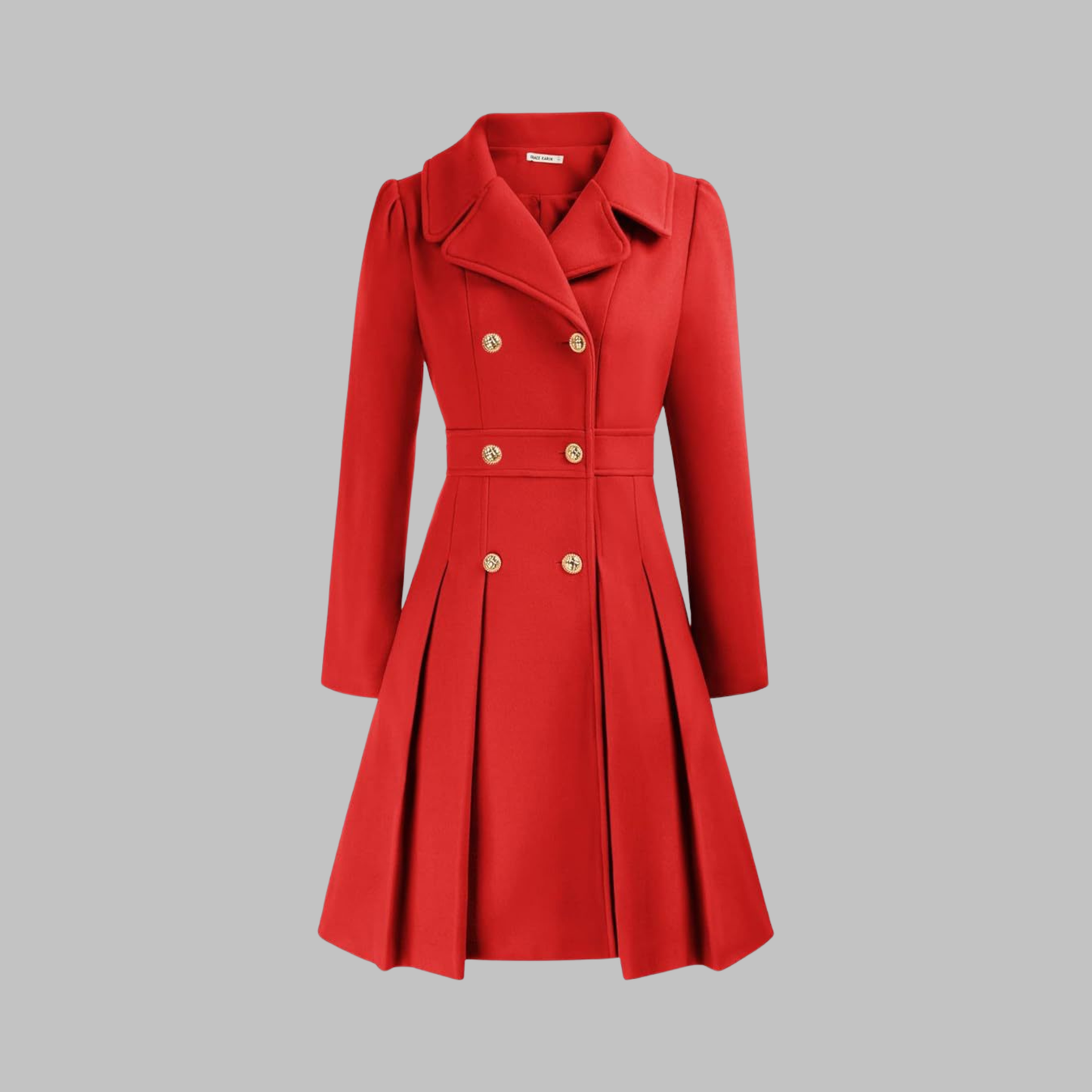 Dami - Classy Double Button Long Sleeve Coat - Image 9