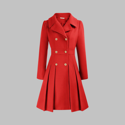 Dami - Classy Double Button Long Sleeve Coat - Image 9