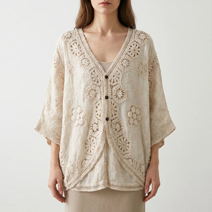 Bohemian Crochet Cardigan - Sara - Image 2