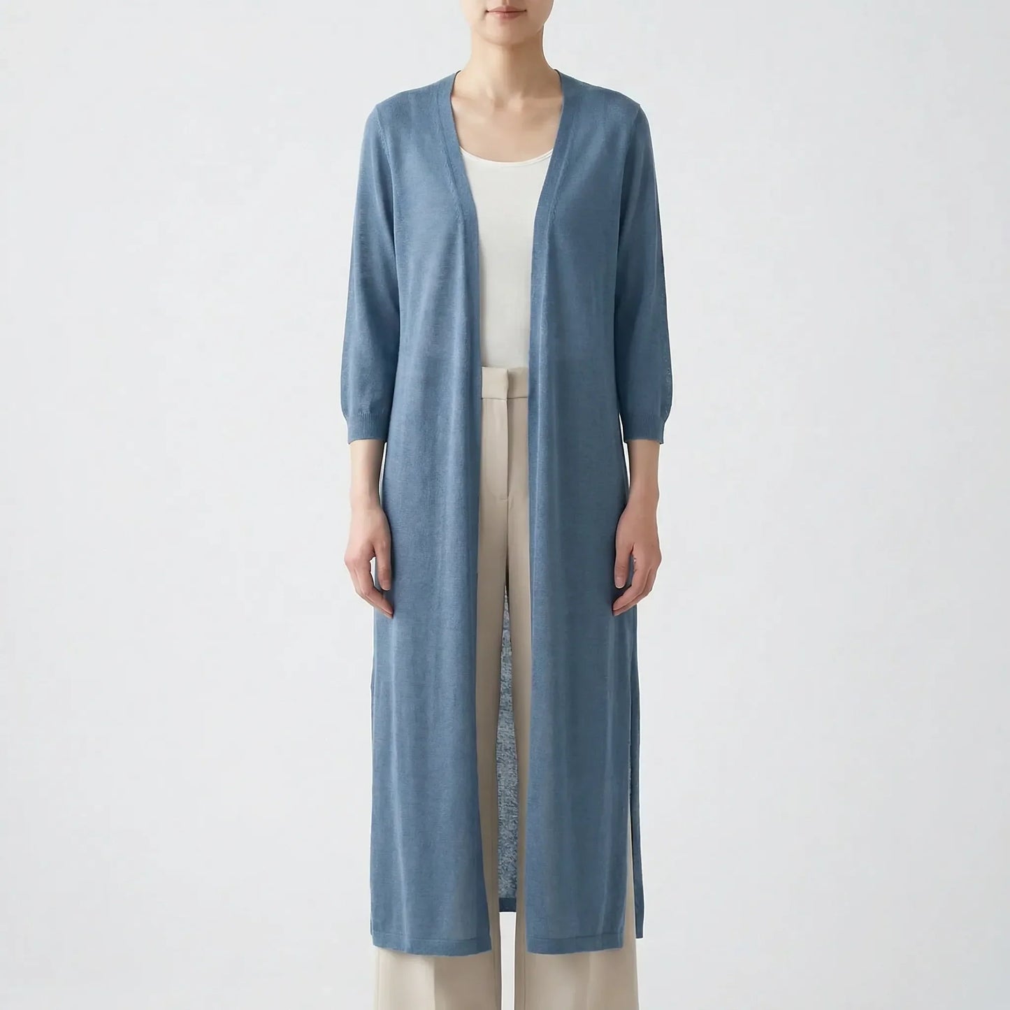 Flowing casual cardigan - Sandy - Image 9