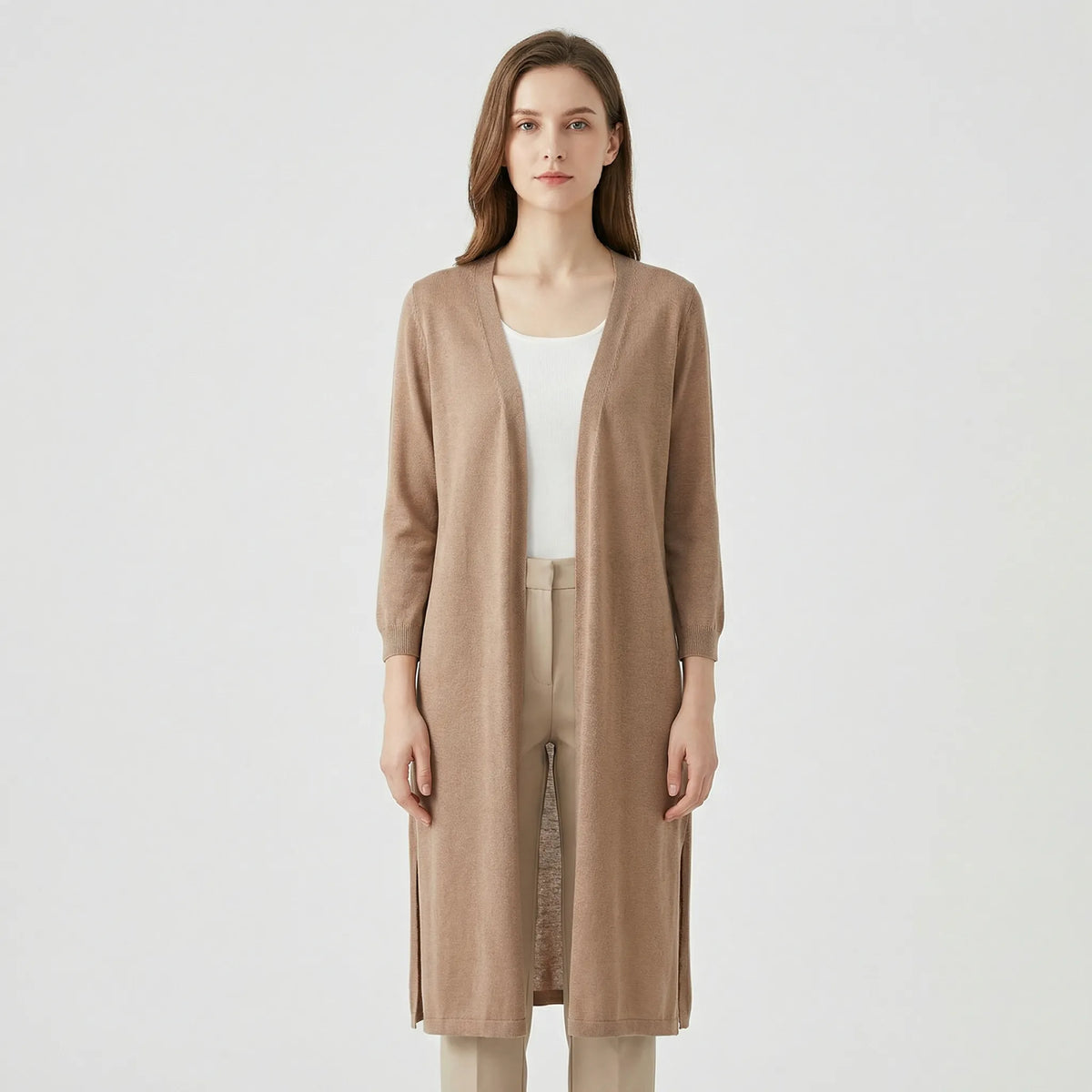 Flowing casual cardigan - Sandy - Image 10