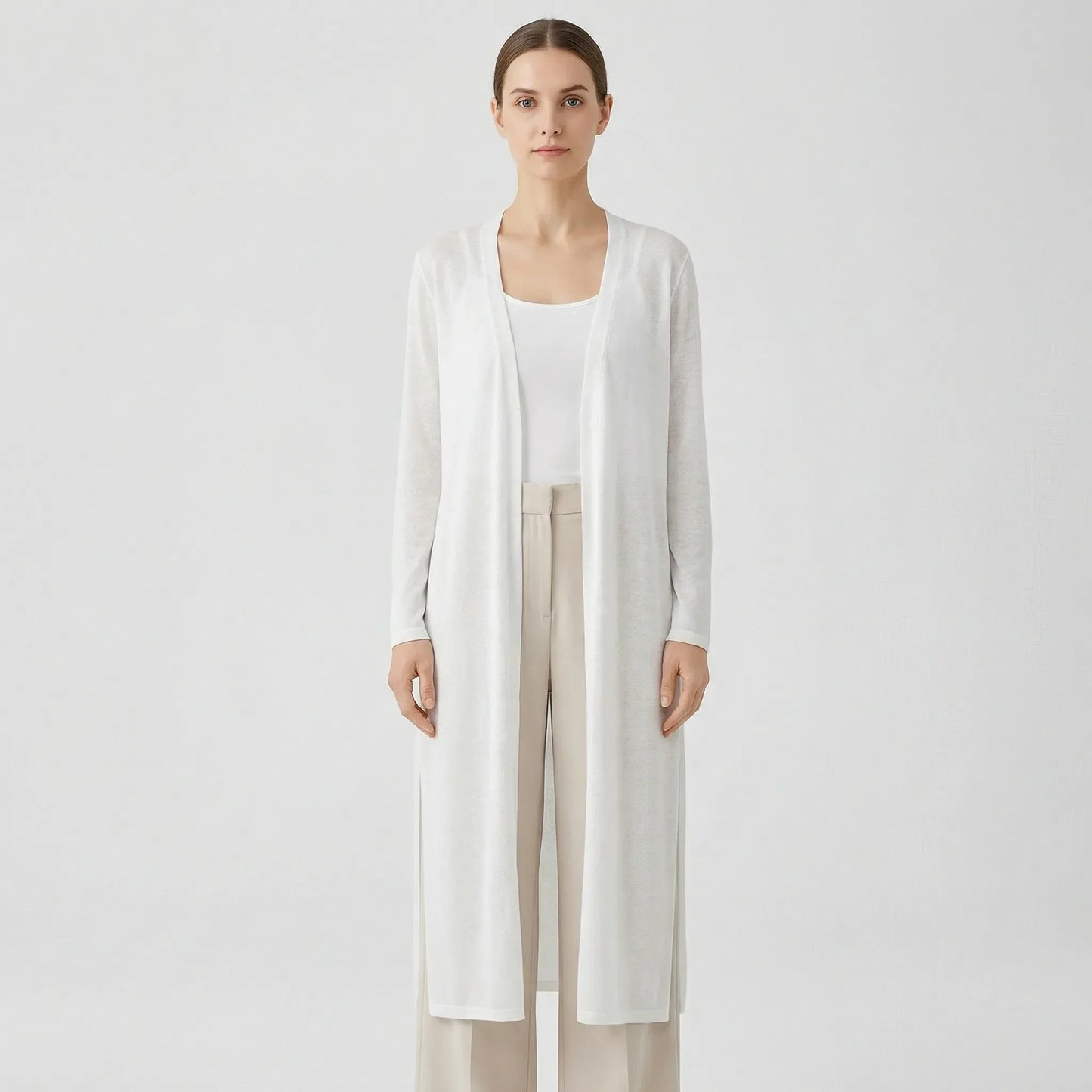 Flowing casual cardigan - Sandy - Image 11