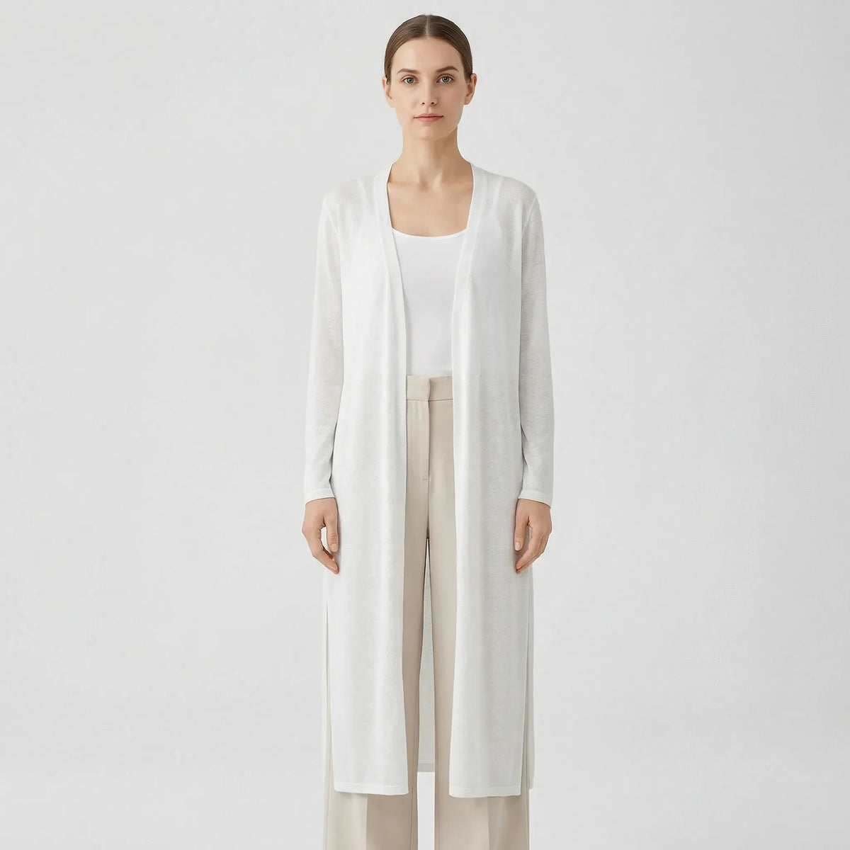 Flowing casual cardigan - Sandy - Image 11