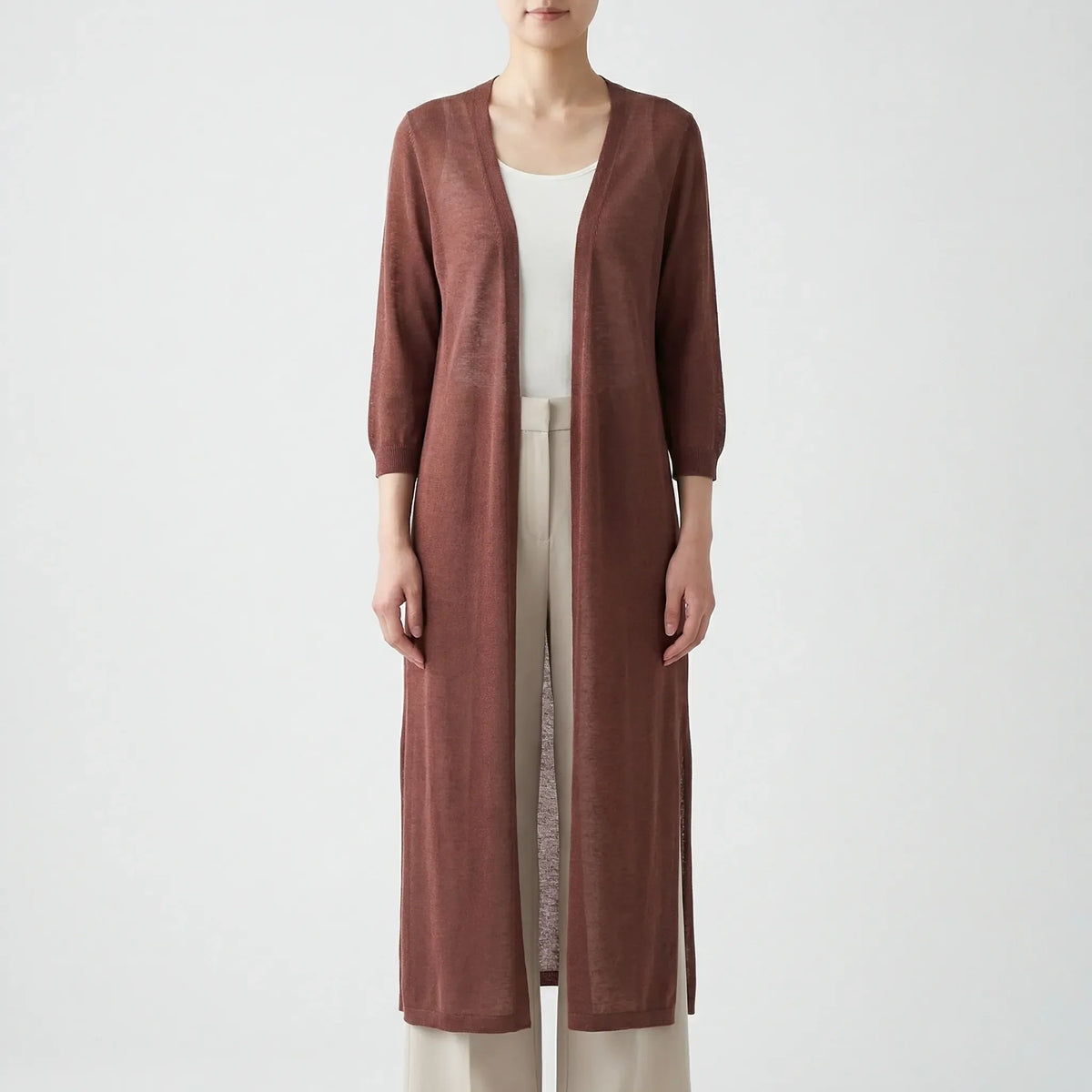 Flowing casual cardigan - Sandy - Image 4