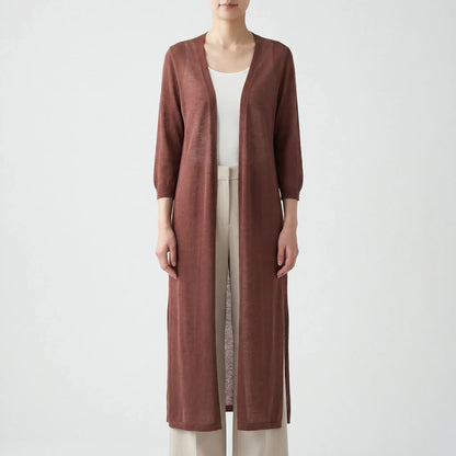 Flowing casual cardigan - Sandy - Image 4