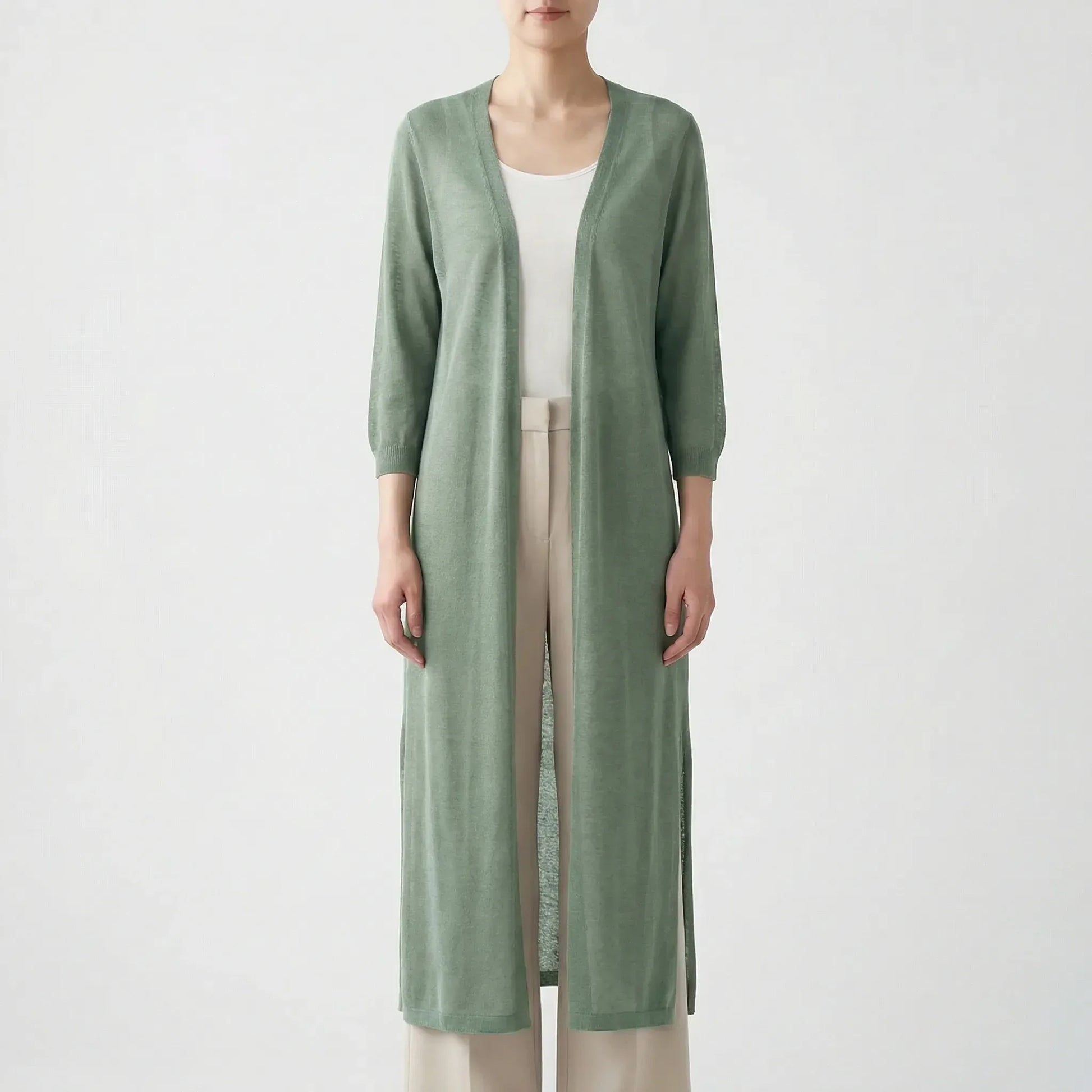 Flowing casual cardigan - Sandy - Image 5