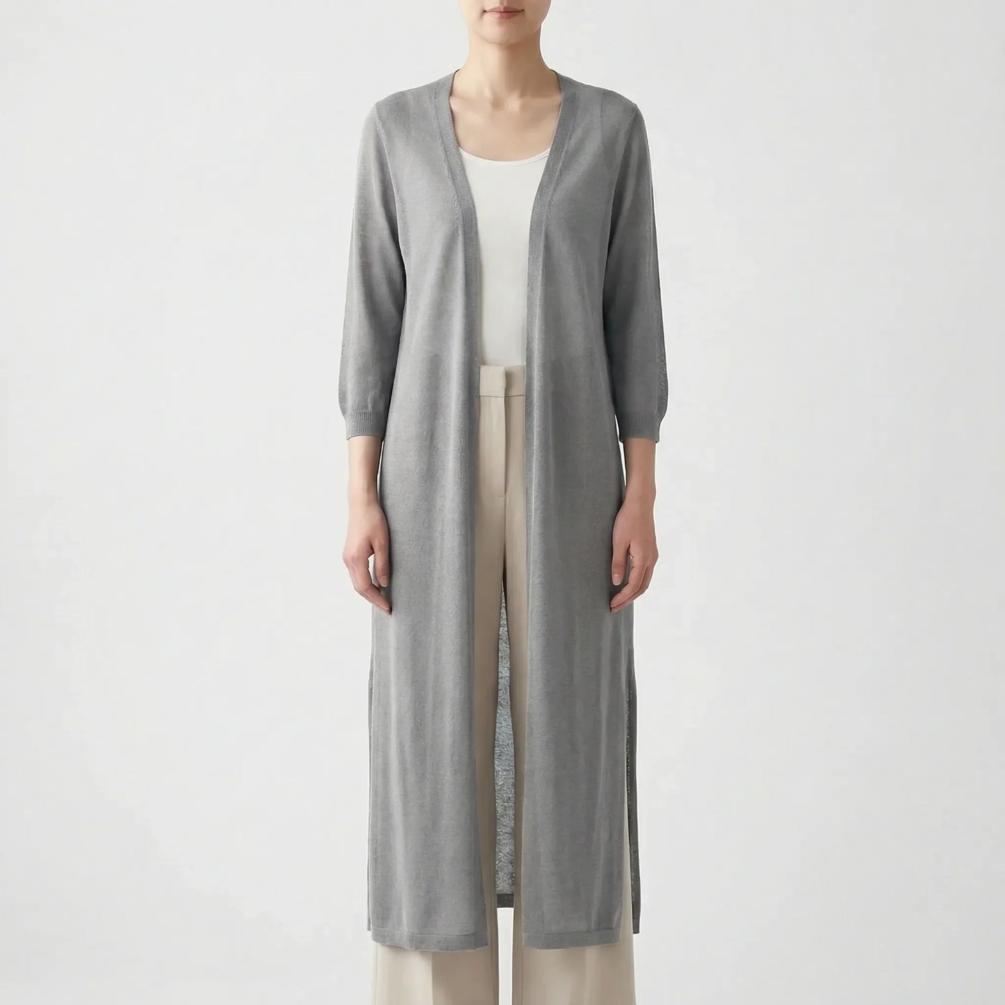 Flowing casual cardigan - Sandy - Image 8