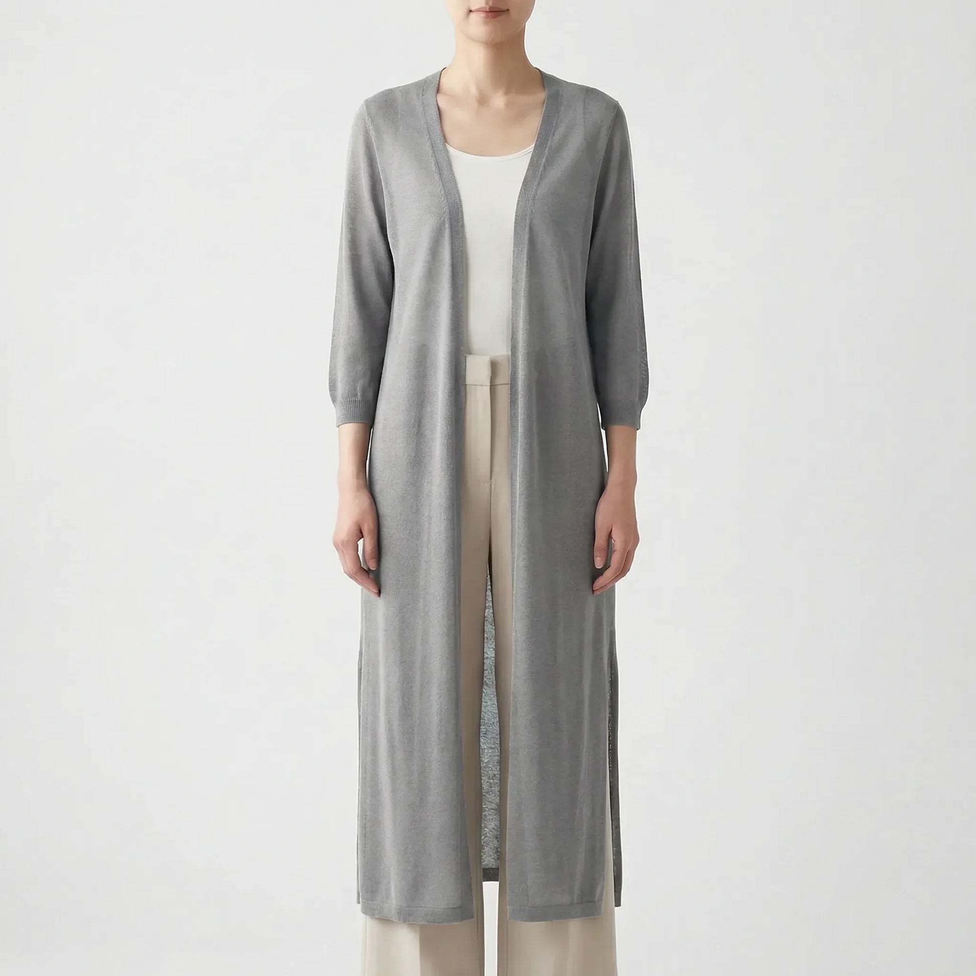 Flowing casual cardigan - Sandy - Image 8