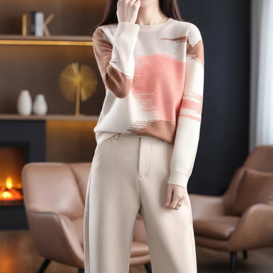 Ladies' Sweater with Round Neck - Greta - Image 1