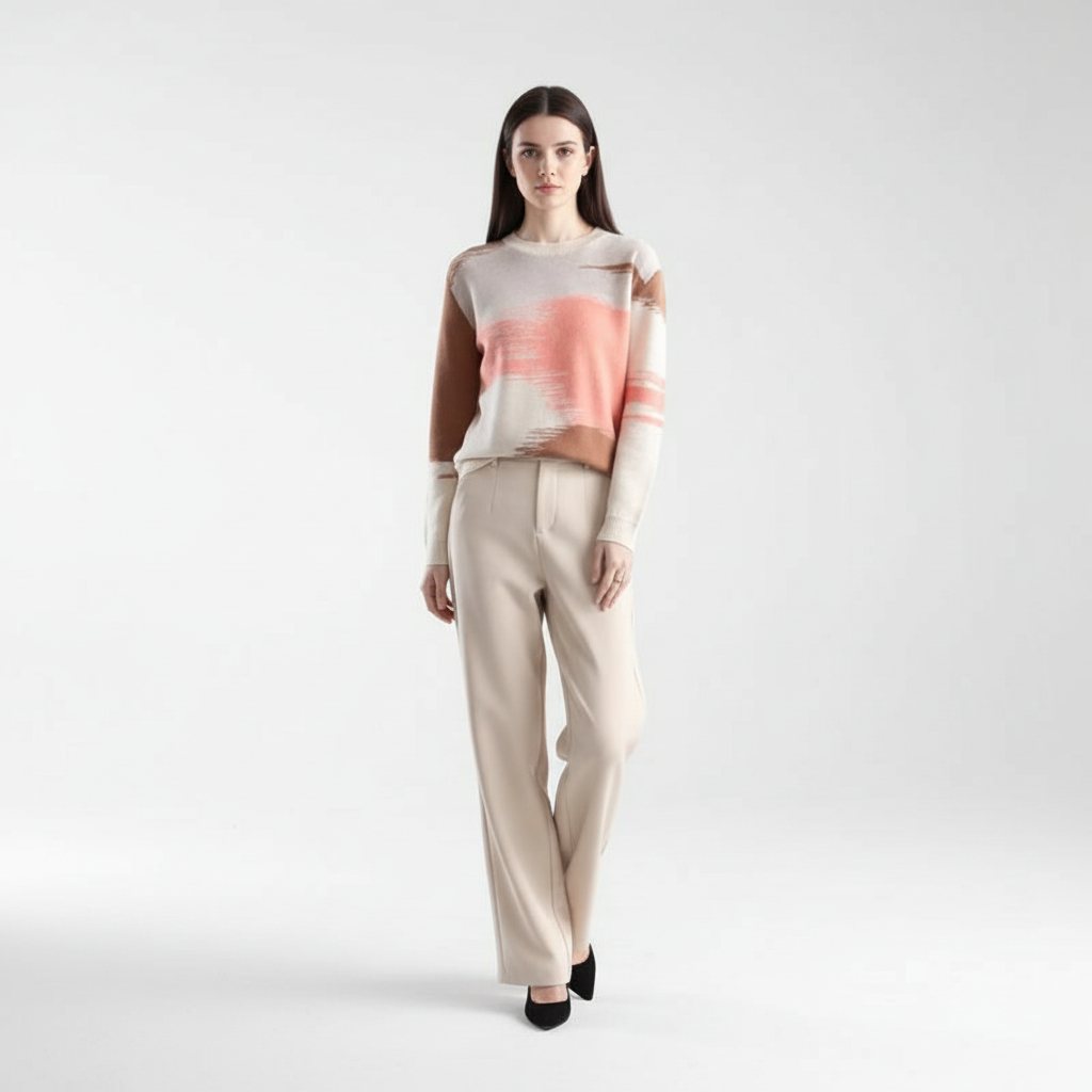 Ladies' Sweater with Round Neck - Greta - Image 4