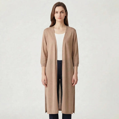Lightweight Long Open-Front Cardigan - Cora - Image 6