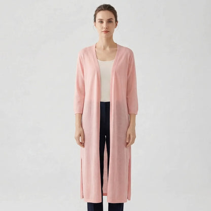 Lightweight Long Open-Front Cardigan - Cora - Image 8