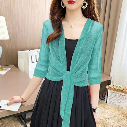 Lightweight Sparkly Shrug Cardigan - Kristi - Image 10
