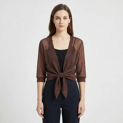 Lightweight Sparkly Shrug Cardigan - Kristi - Image 11