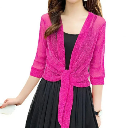 Lightweight Sparkly Shrug Cardigan - Kristi - Image 12