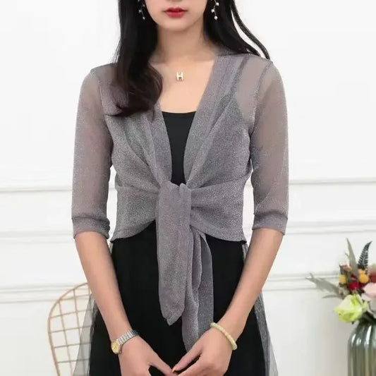 Lightweight Sparkly Shrug Cardigan - Kristi - Image 1