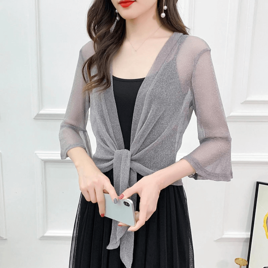Lightweight Sparkly Shrug Cardigan - Kristi - Image 2