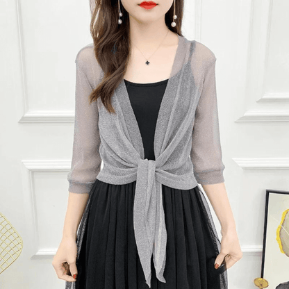 Lightweight Sparkly Shrug Cardigan - Kristi - Image 3