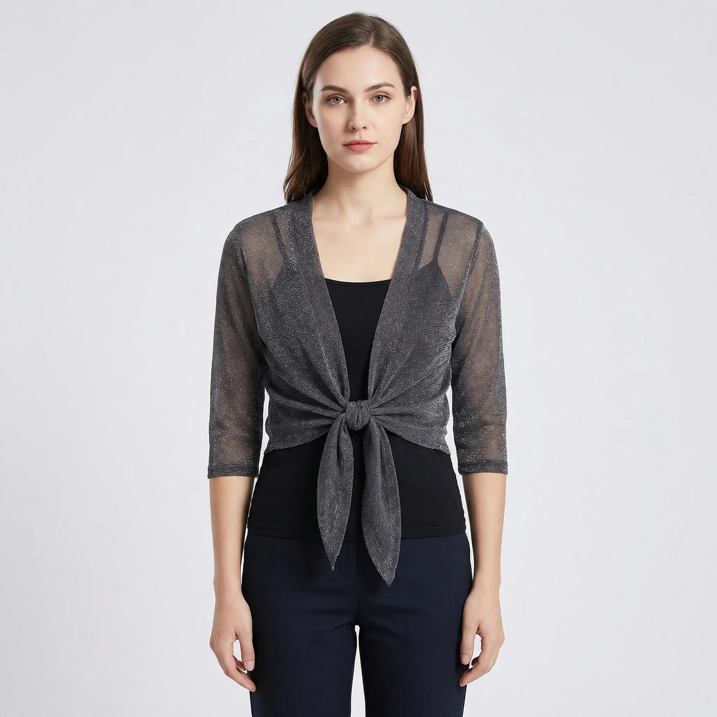 Lightweight Sparkly Shrug Cardigan - Kristi - Image 4