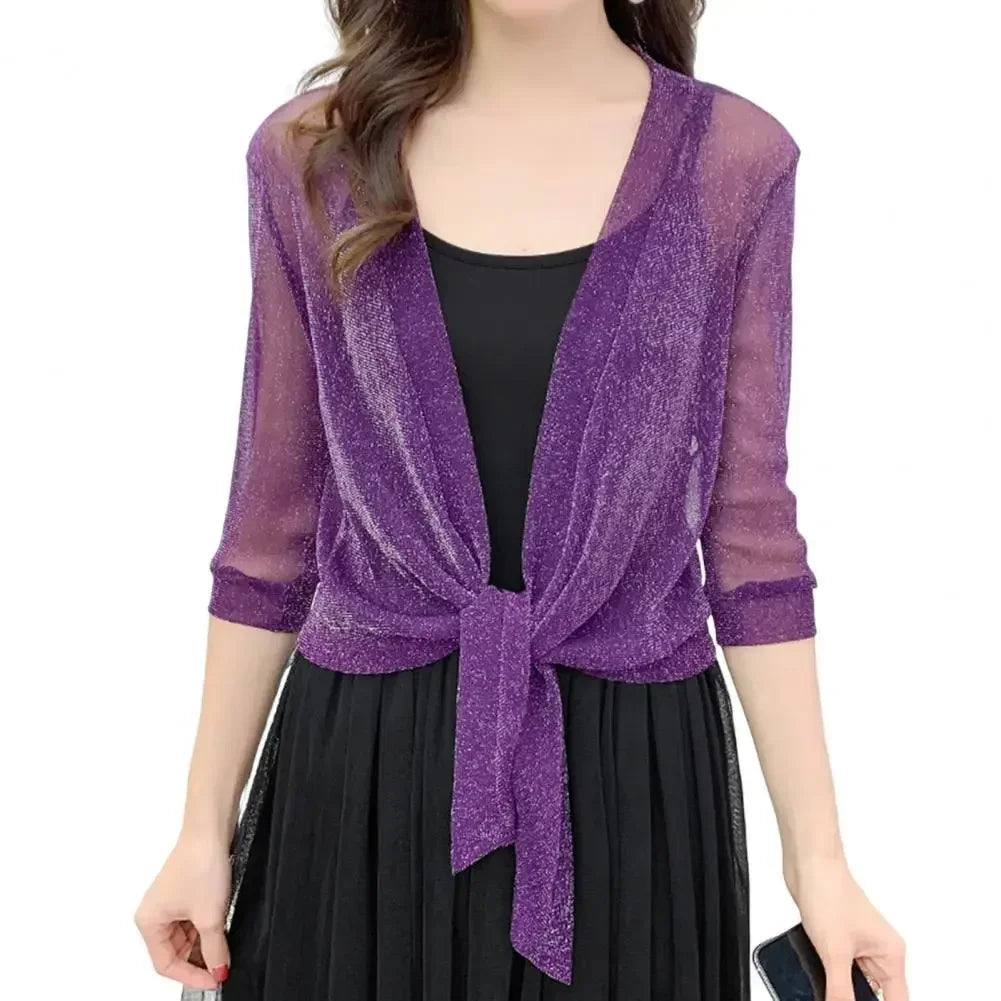 Lightweight Sparkly Shrug Cardigan - Kristi - Image 5