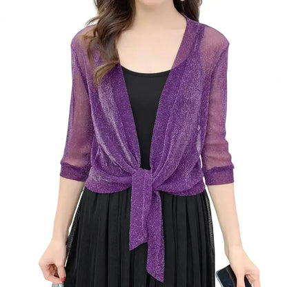 Lightweight Sparkly Shrug Cardigan - Kristi - Image 5