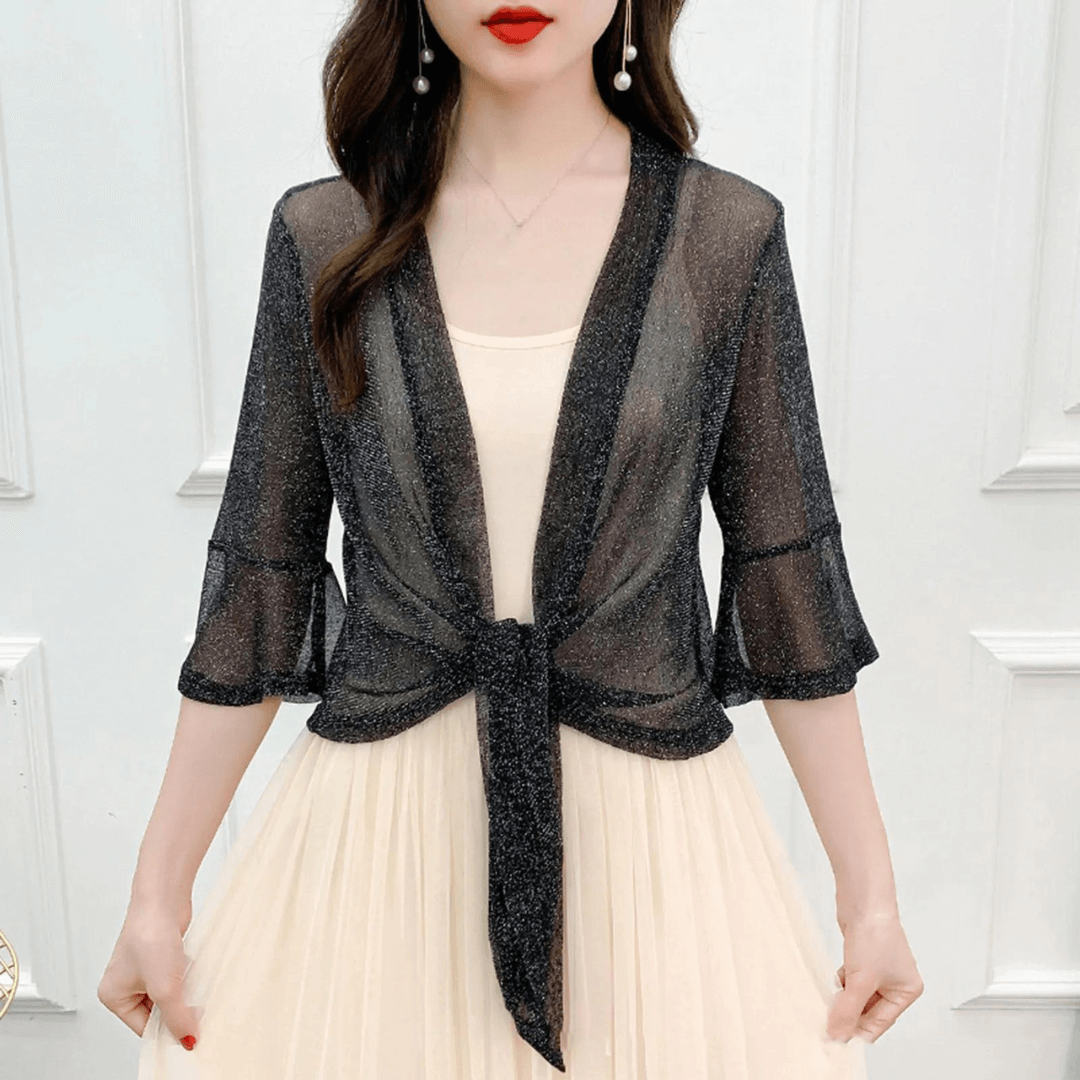 Lightweight Sparkly Shrug Cardigan - Kristi - Image 6
