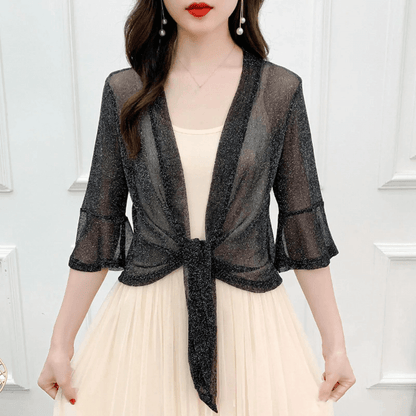 Lightweight Sparkly Shrug Cardigan - Kristi - Image 6