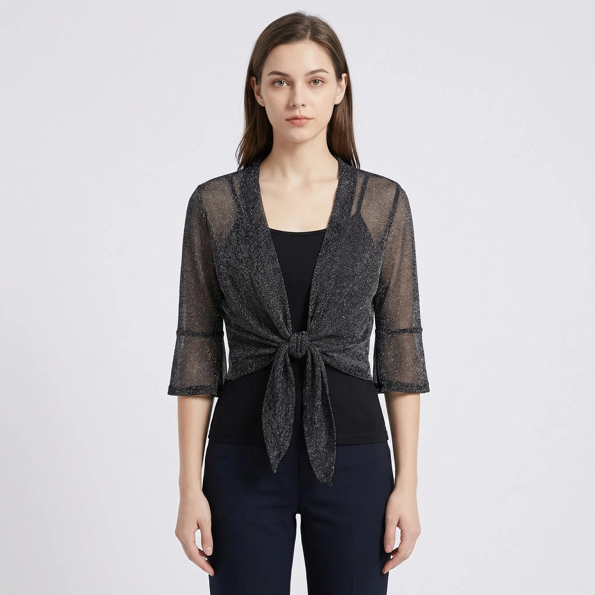 Lightweight Sparkly Shrug Cardigan - Kristi - Image 6