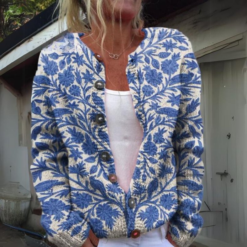 Relaxed-Fit Floral Cardigan - Dana - Image 2