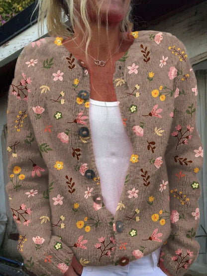 Relaxed-Fit Floral Cardigan - Dana - Image 3