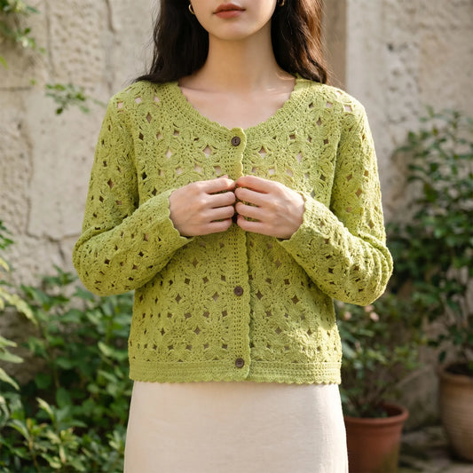 Openwork Crochet Cardigan - Lorena - Image 1
