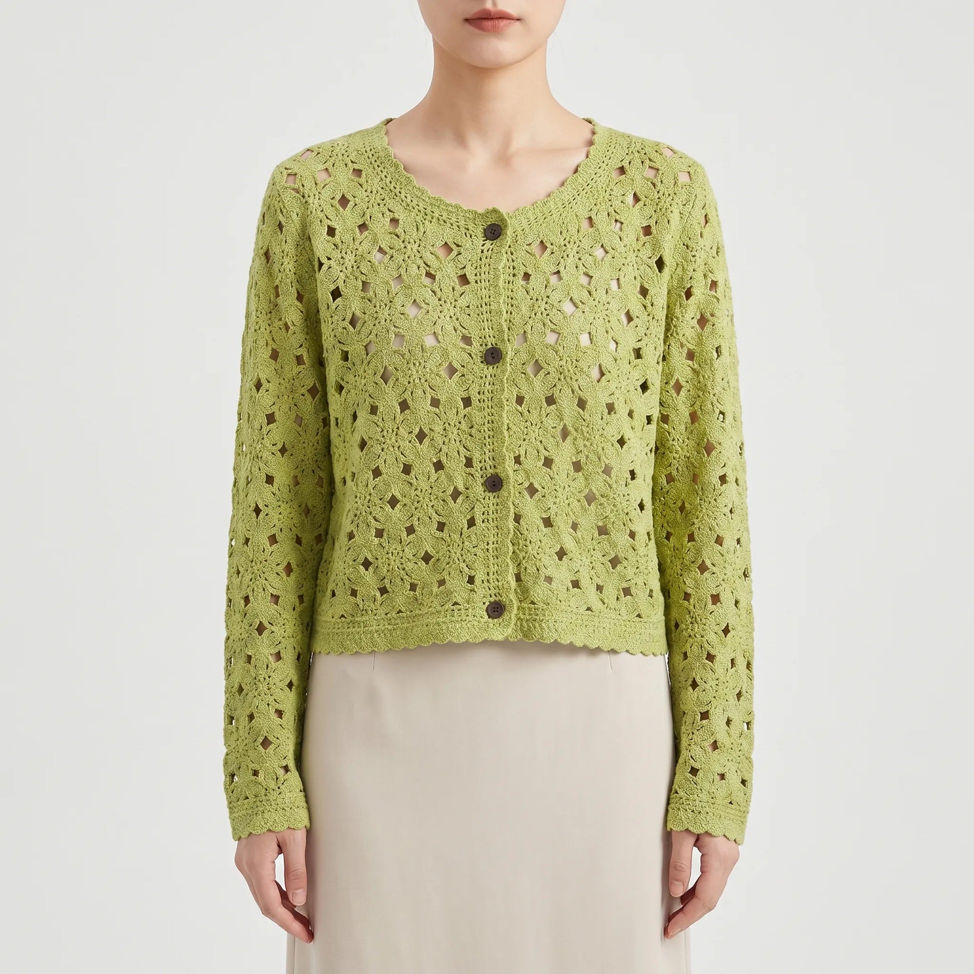 Openwork Crochet Cardigan - Lorena - Image 2