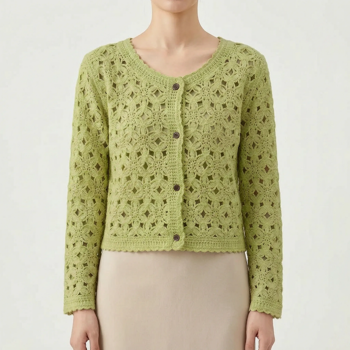 Openwork Crochet Cardigan - Lorena - Image 4
