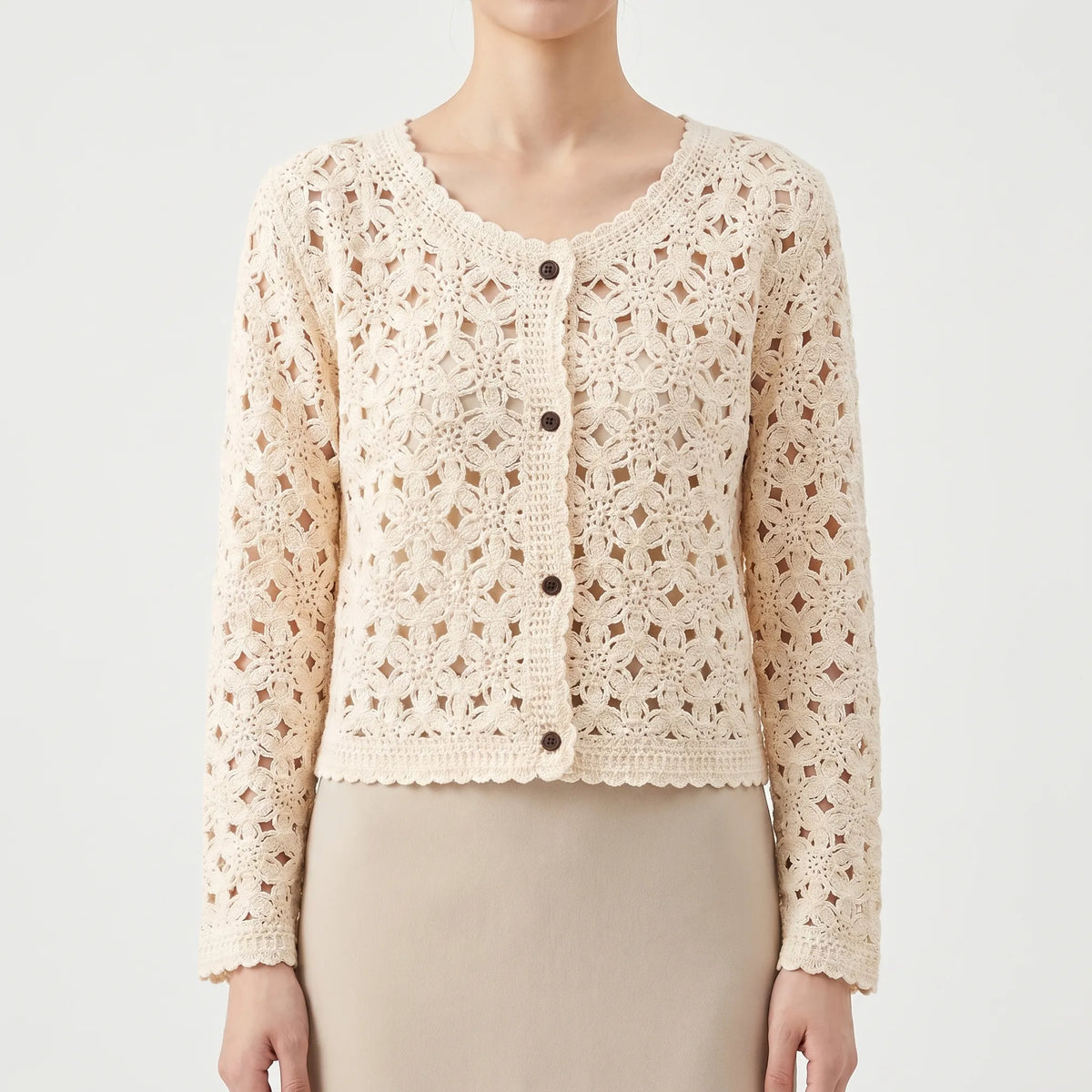 Openwork Crochet Cardigan - Lorena - Image 5