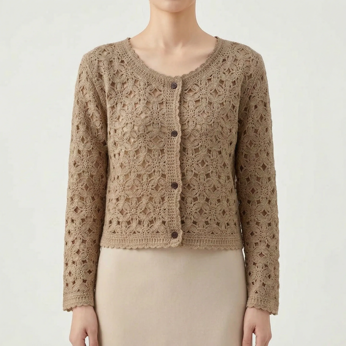 Openwork Crochet Cardigan - Lorena - Image 6