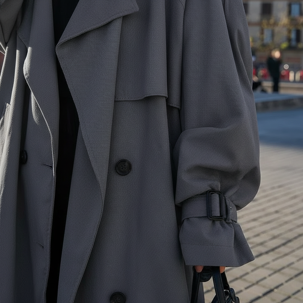 Oversized Long Trench Coat - Scarlett - Image 3